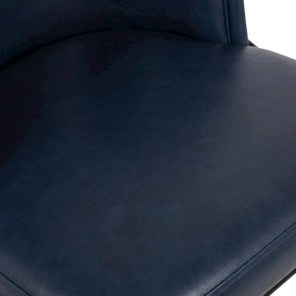 Starlight Canyon Home Vegan Leather Dining Chairs Set of 2, Navy Vegan Leather