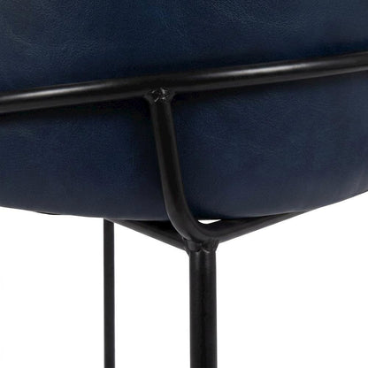 Starlight Canyon Home Vegan Leather Dining Chairs Set of 2, Navy Vegan Leather