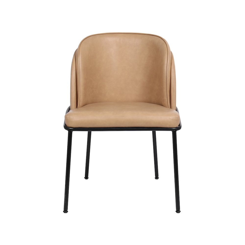 Jagger Tan Vegan Leather Dining Chair, Set of 2