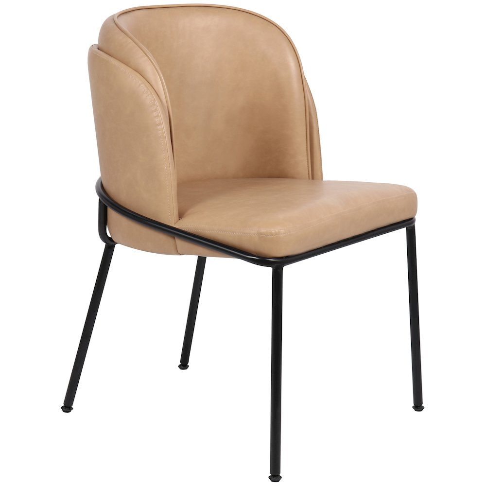 Jagger Tan Vegan Leather Dining Chair, Set of 2