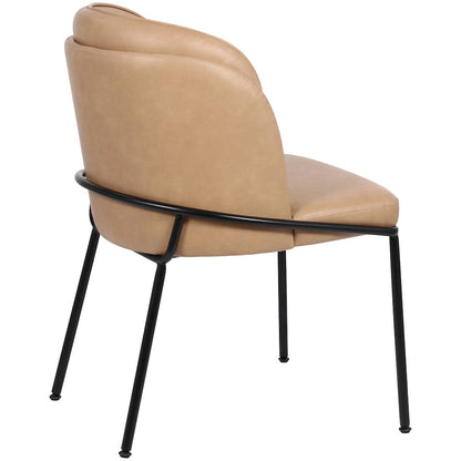 Jagger Tan Vegan Leather Dining Chair, Set of 2