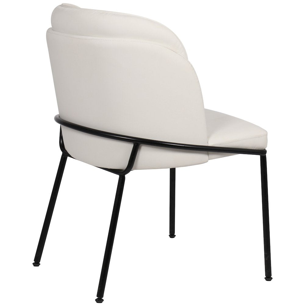 Jagger White Vegan Leather Dining Chair, Set of 2