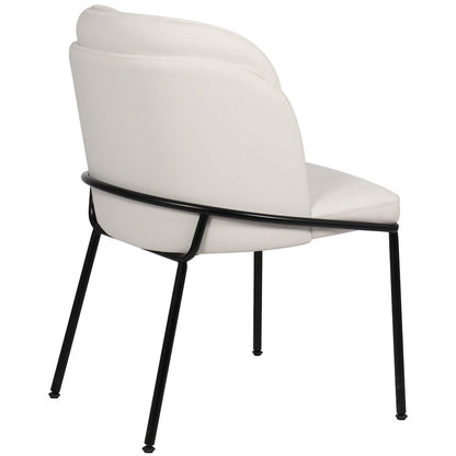 Jagger White Vegan Leather Dining Chair, Set of 2