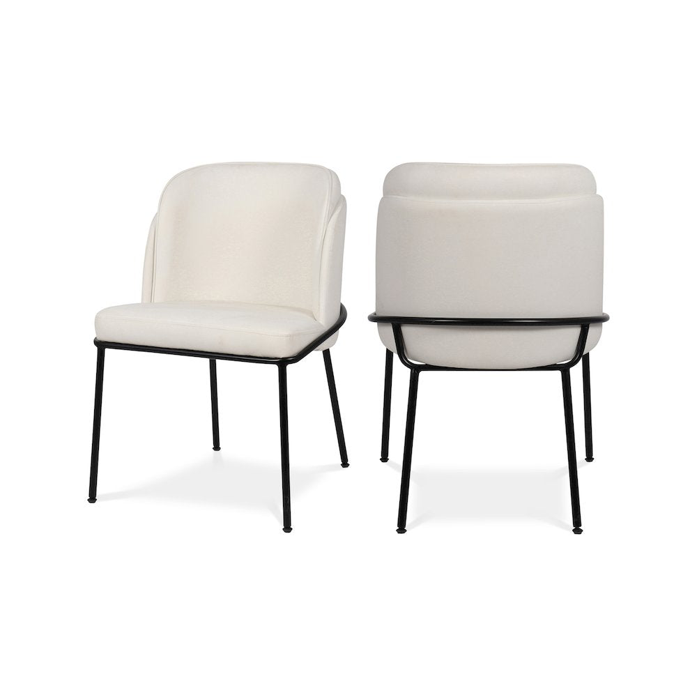 Jagger White Vegan Leather Dining Chair, Set of 2