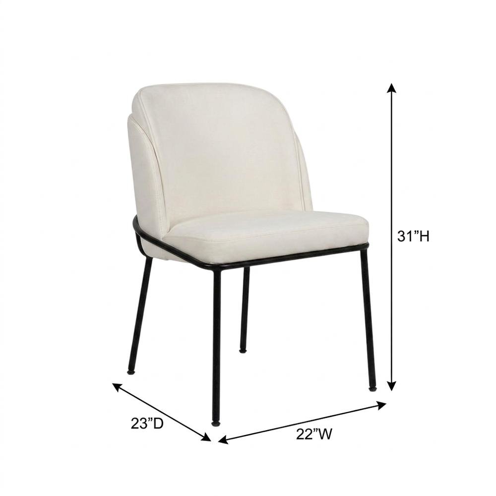 Starlight Canyon Home Vegan Leather Dining Chairs Set of 2, White Vegan Leather