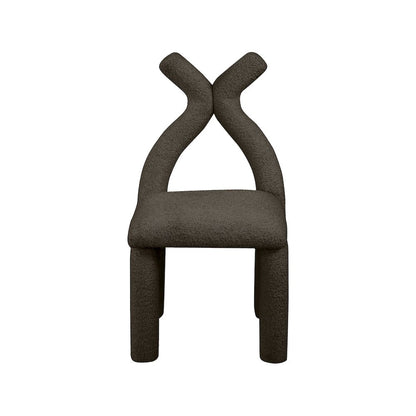 Xena Brown Boucle Fabric Accent/Dining Chair