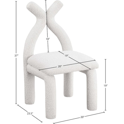 Xena Cream Boucle Fabric Accent/Dining Chair