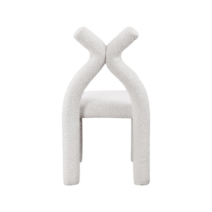 Xena Cream Boucle Fabric Accent/Dining Chair
