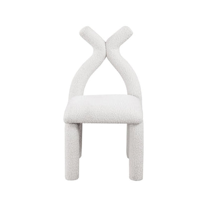 Xena Cream Boucle Fabric Accent/Dining Chair