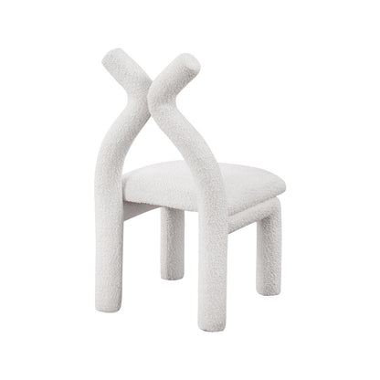 Xena Cream Boucle Fabric Accent/Dining Chair