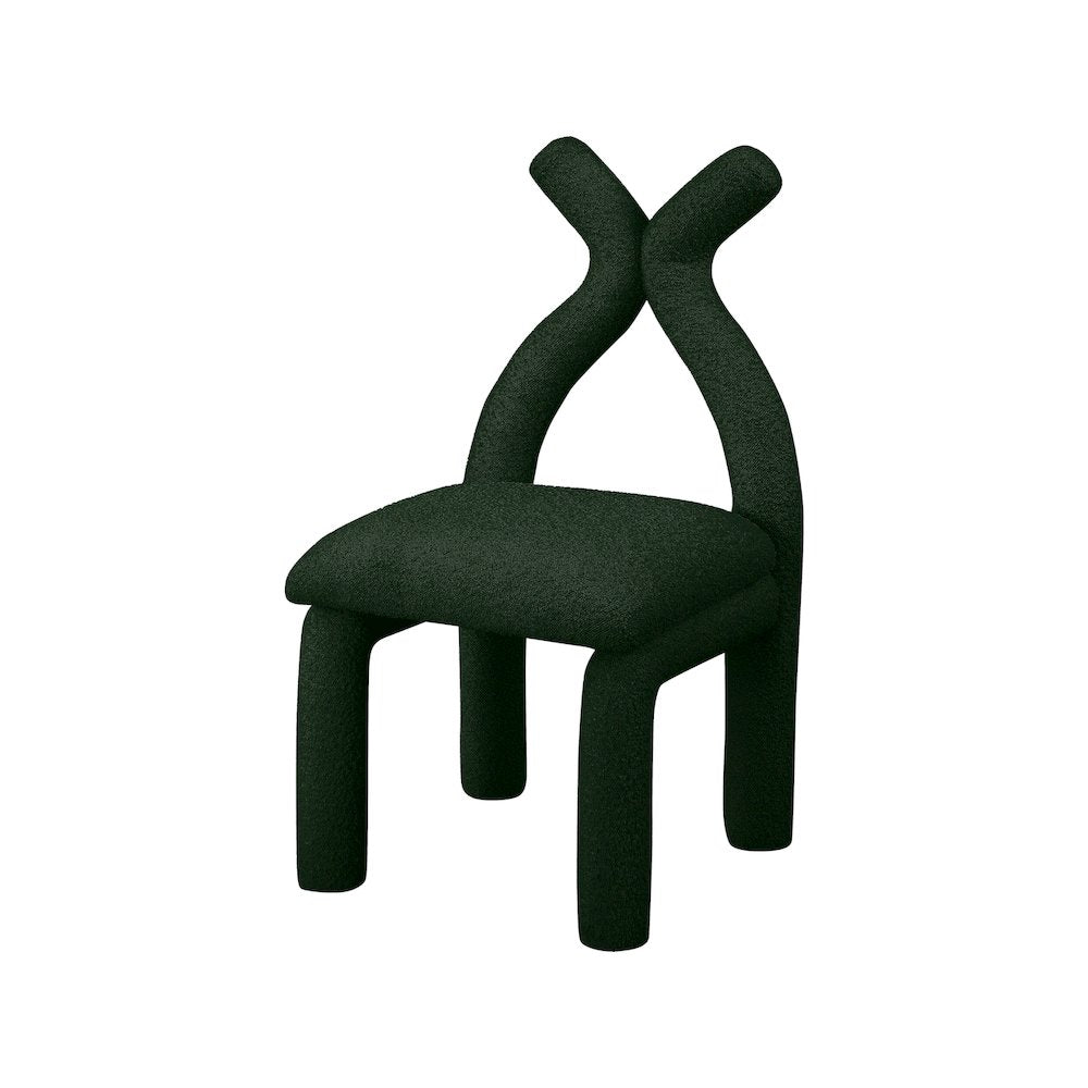 Xena Green Boucle Fabric Accent/Dining Chair