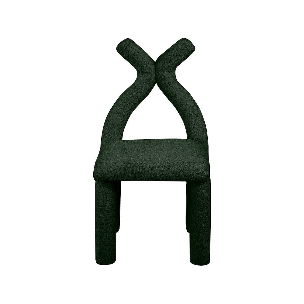 Xena Green Boucle Fabric Accent/Dining Chair