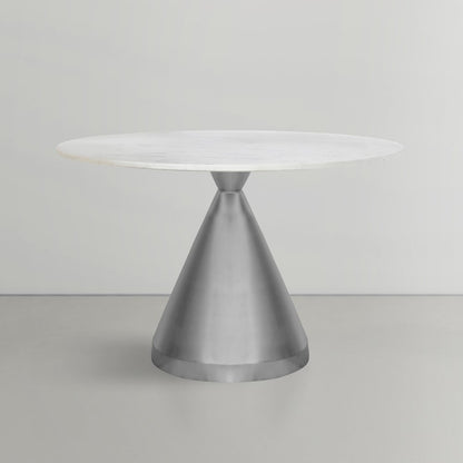Emery White Marble Dining Table