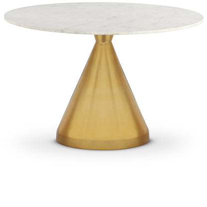 Emery White Marble Dining Table