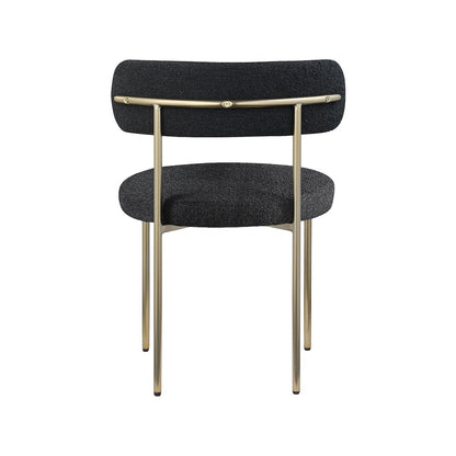 Beacon Black Boucle Fabric Dining Chair, Set of 2