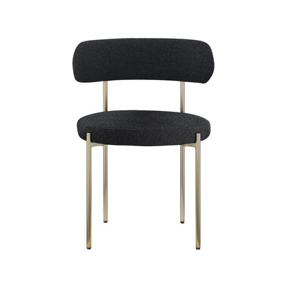 Beacon Black Boucle Fabric Dining Chair, Set of 2