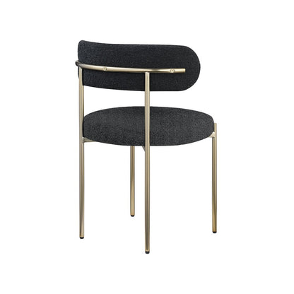 Beacon Black Boucle Fabric Dining Chair, Set of 2