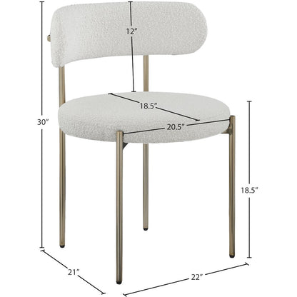Beacon Cream Boucle Fabric Dining Chair, Set of 2