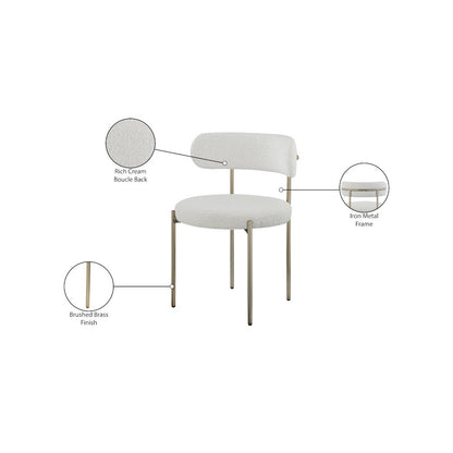 Beacon Cream Boucle Fabric Dining Chair, Set of 2