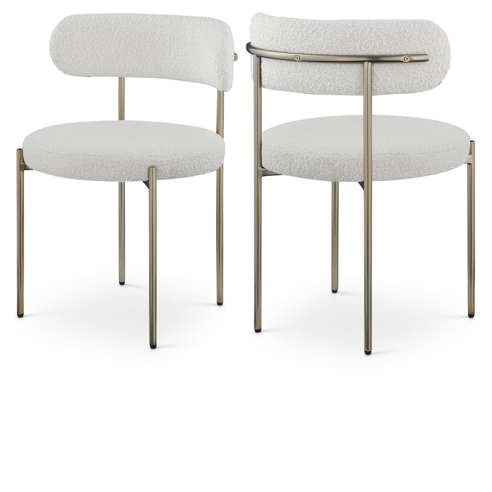 Beacon Cream Boucle Fabric Dining Chair, Set of 2