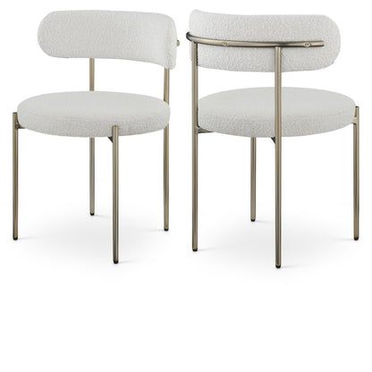 Beacon Cream Boucle Fabric Dining Chair, Set of 2
