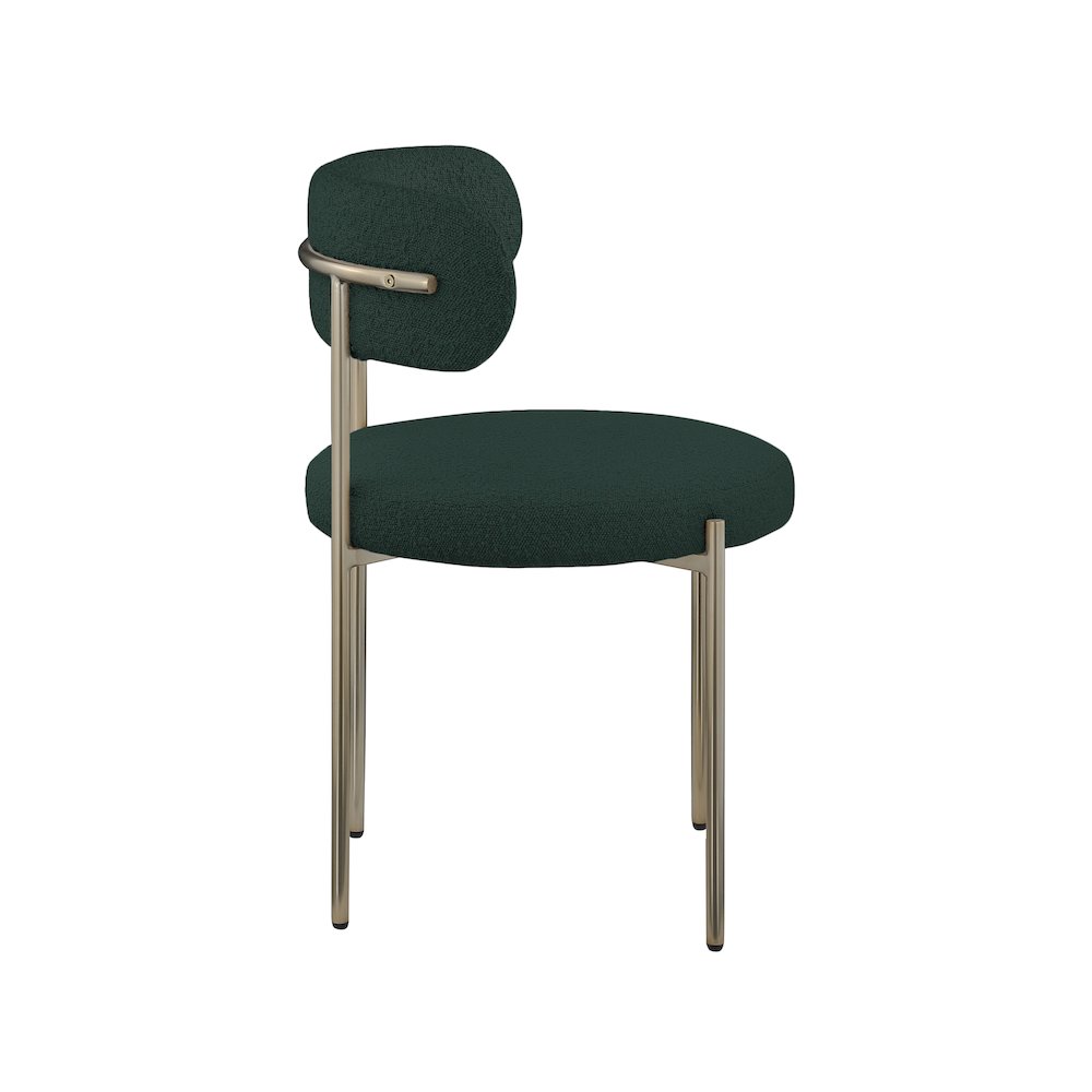 Beacon Green Boucle Fabric Dining Chair, Set of 2