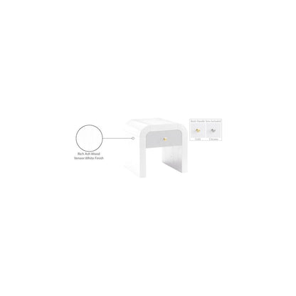 Artisto White End Table