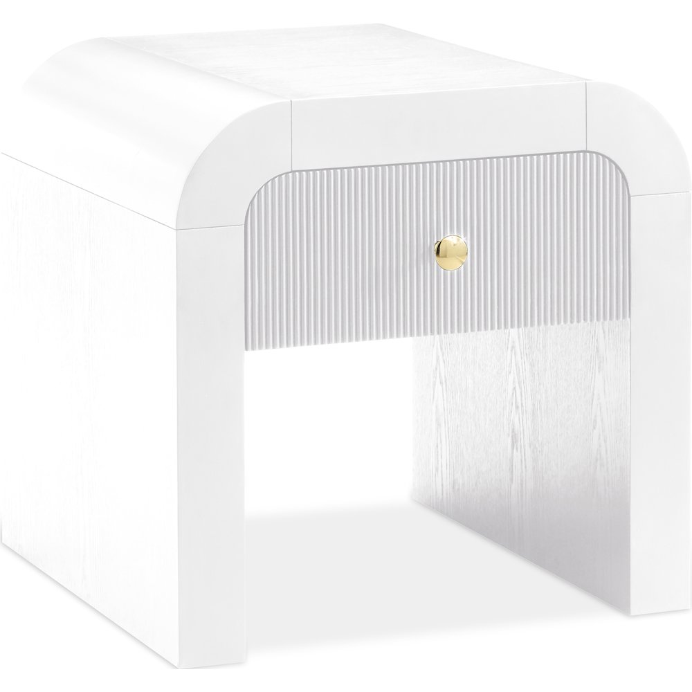 Artisto White End Table