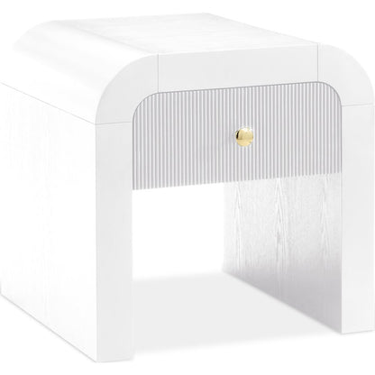 Artisto White End Table