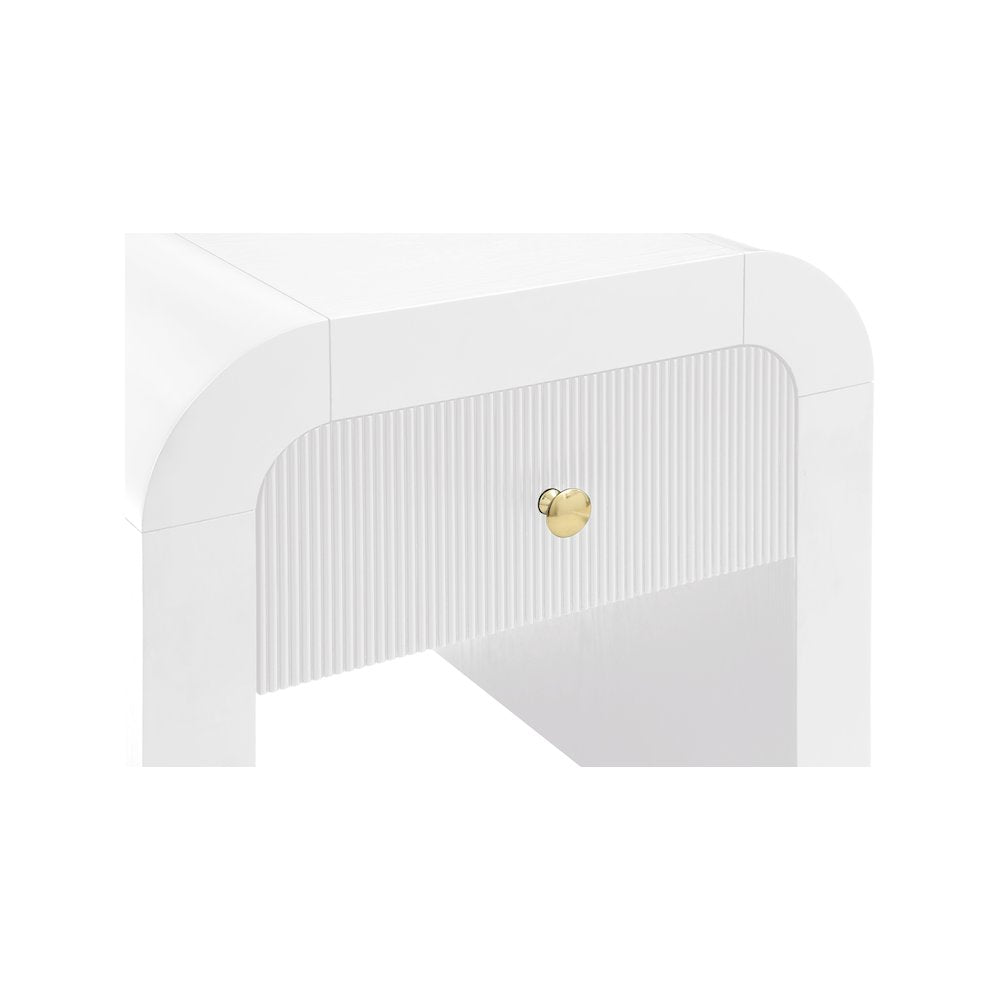 Artisto White End Table