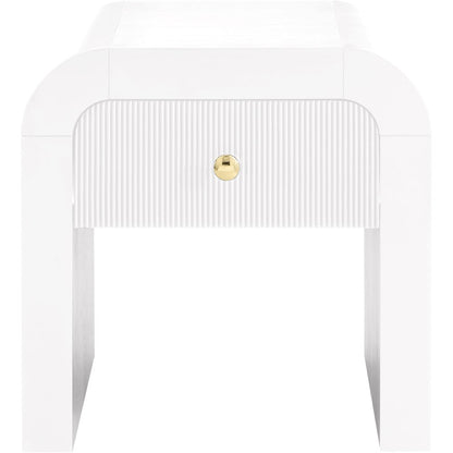 Artisto White End Table