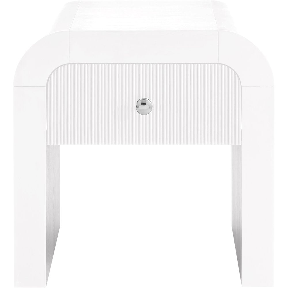Artisto White End Table
