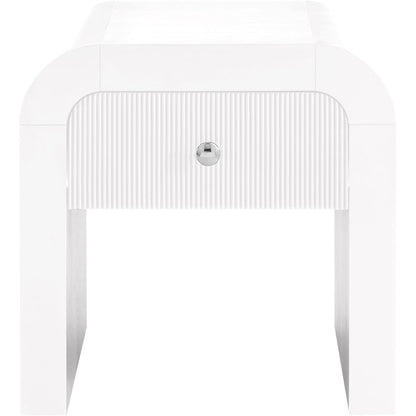 Artisto White End Table
