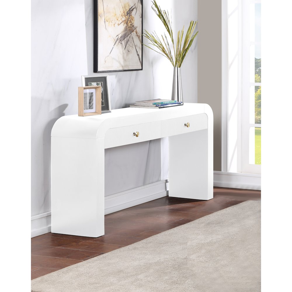 Artisto White Console Table