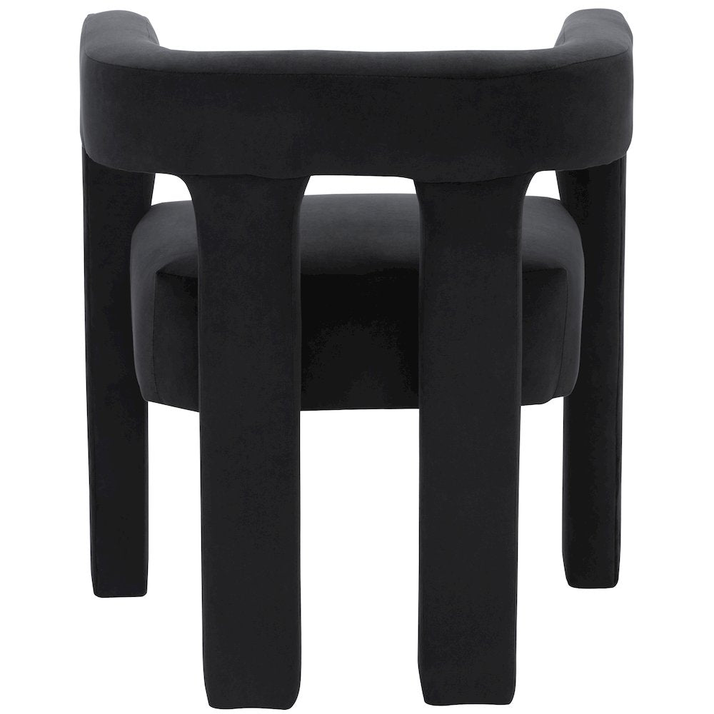 Athena Black Velvet Dining Chair