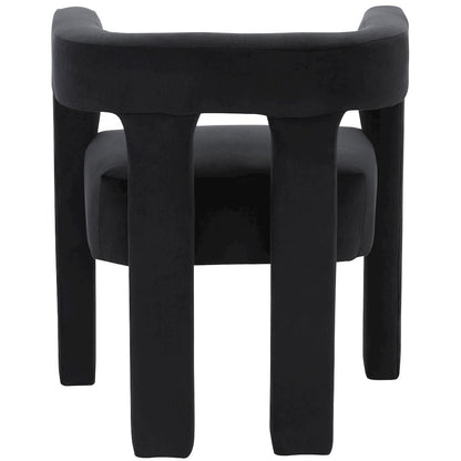 Athena Black Velvet Dining Chair