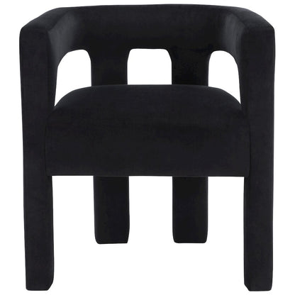 Athena Black Velvet Dining Chair