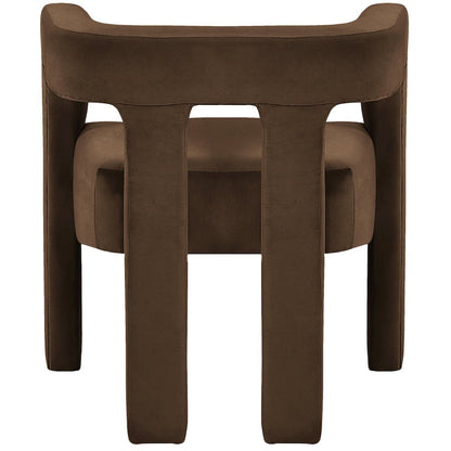 Athena Brown Velvet Dining Chair