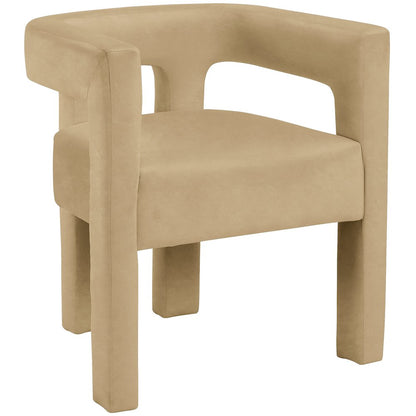 Athena Camel Velvet Dining Chair