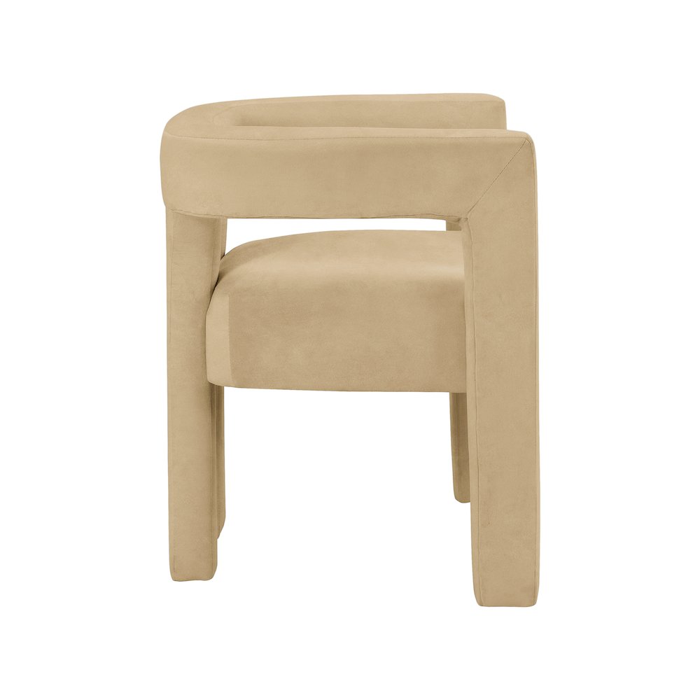 Athena Camel Velvet Dining Chair