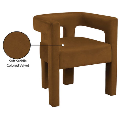 Athena Saddle Velvet Dining Chair