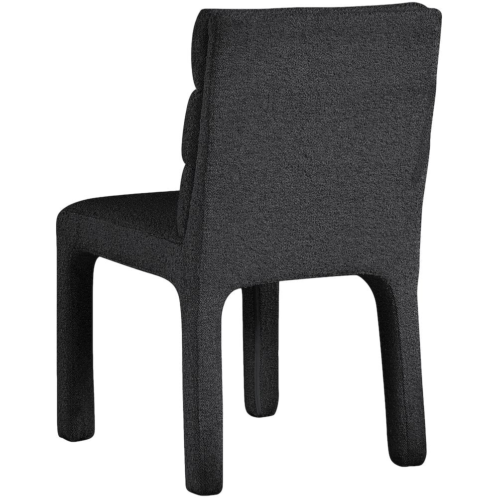 Kai Black Boucle Fabric Dining Chair, Set of 2