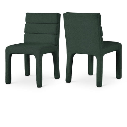 Kai Green Boucle Fabric Dining Chair, Set of 2