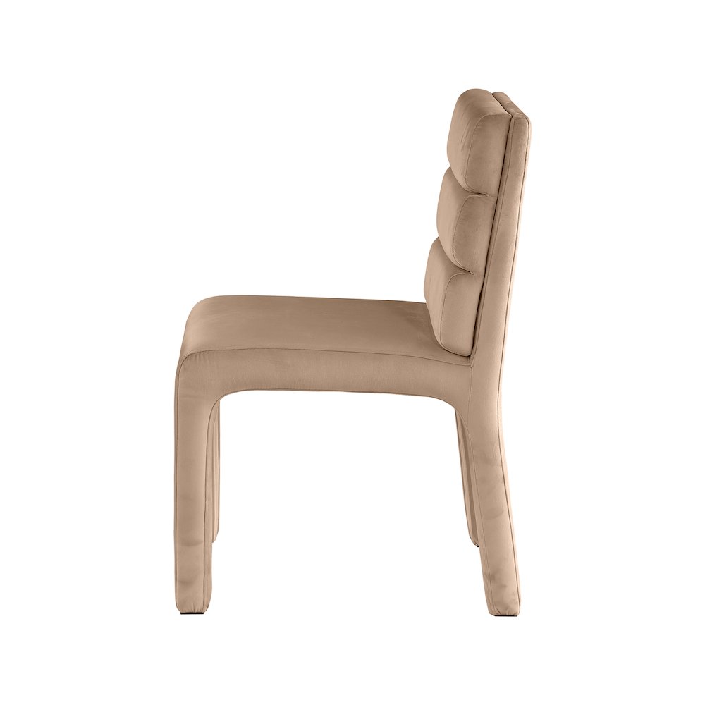 Kai Beige Velvet Dining Chair, Set of 2