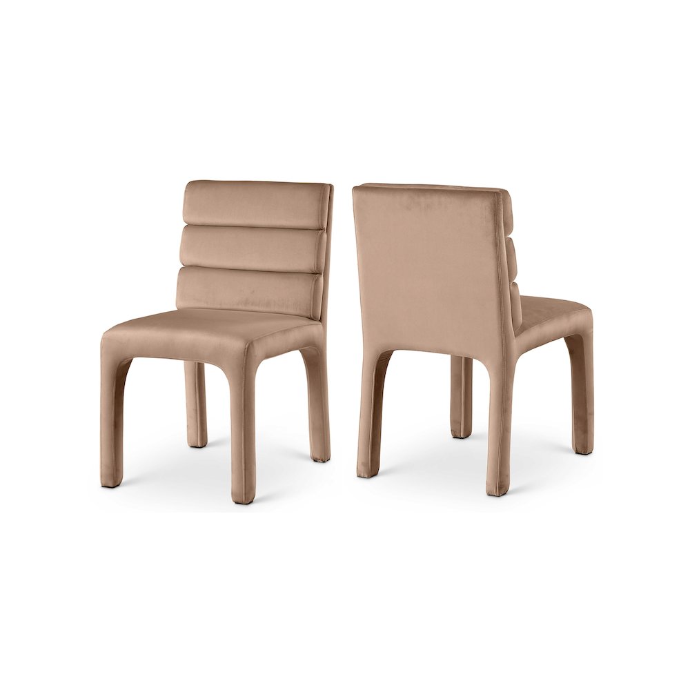 Kai Beige Velvet Dining Chair, Set of 2