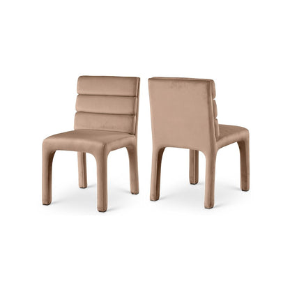 Kai Beige Velvet Dining Chair, Set of 2
