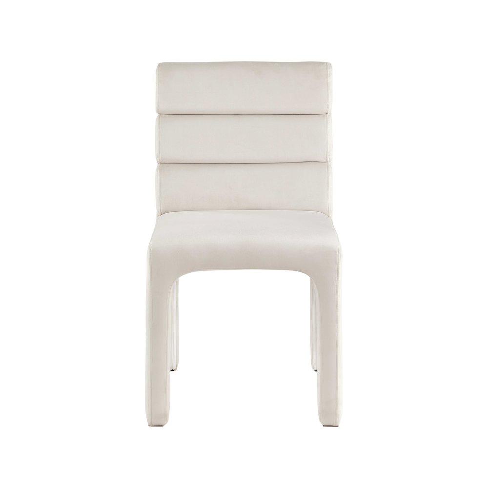 Kai Cream Velvet Dining Chair, Set of 2