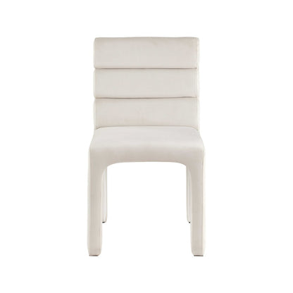 Kai Cream Velvet Dining Chair, Set of 2