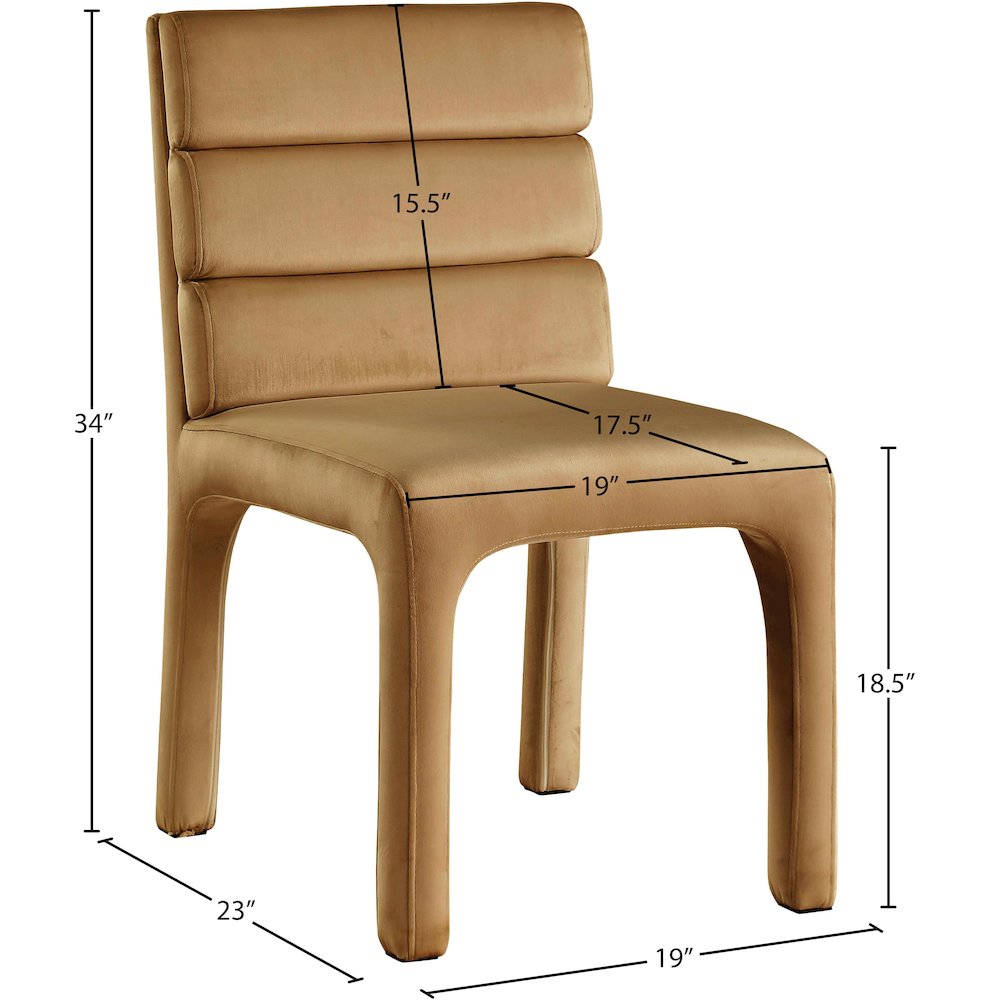 Kai Saddle Velvet Dining Chair, Set of 2