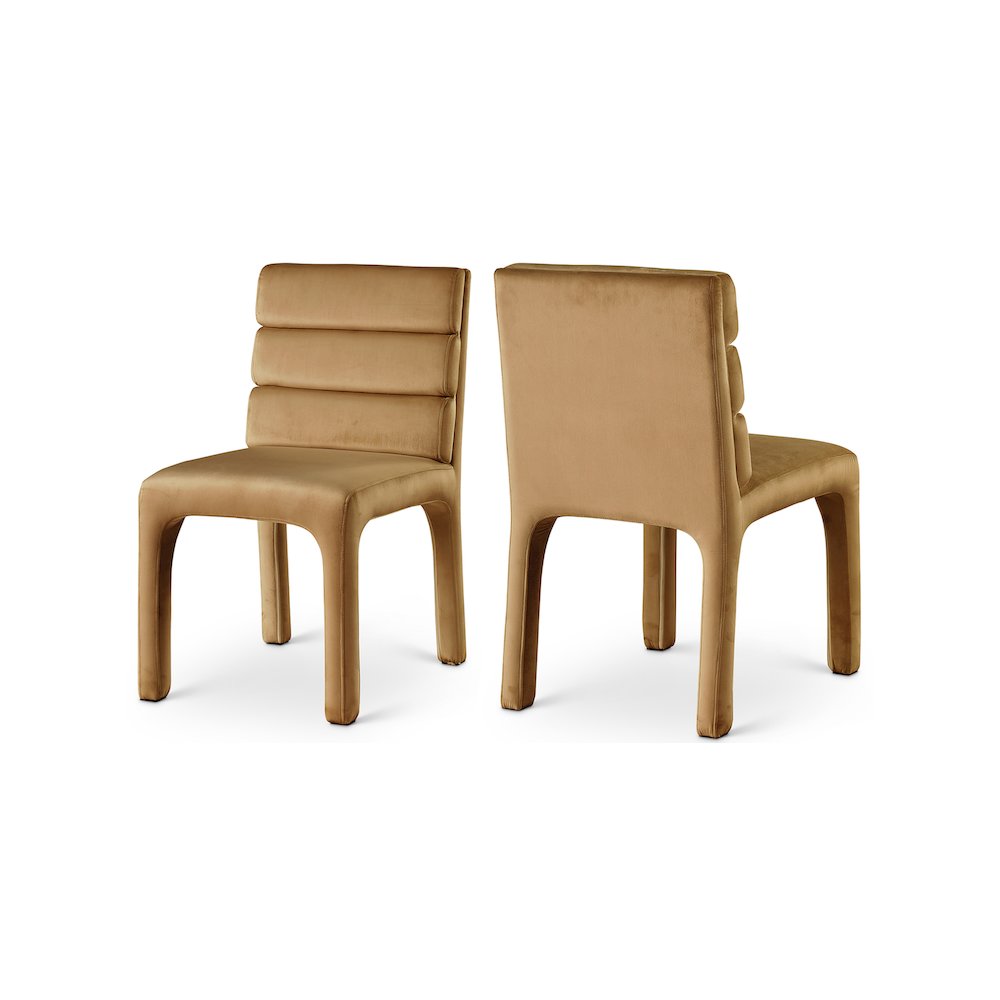 Kai Saddle Velvet Dining Chair, Set of 2